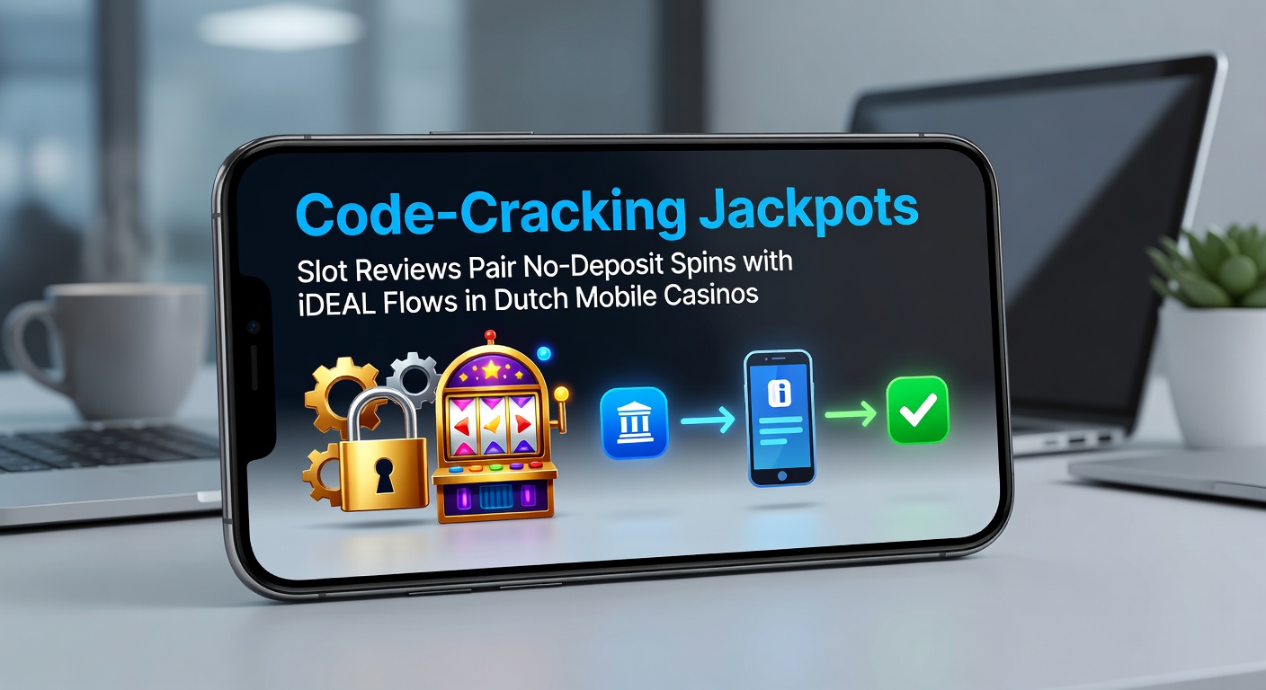 Mobiel scherm met draaiende slotrollen en een knipperende jackpotmeter in een Nederlands casino-app, met iDEAL-logo zichtbaar