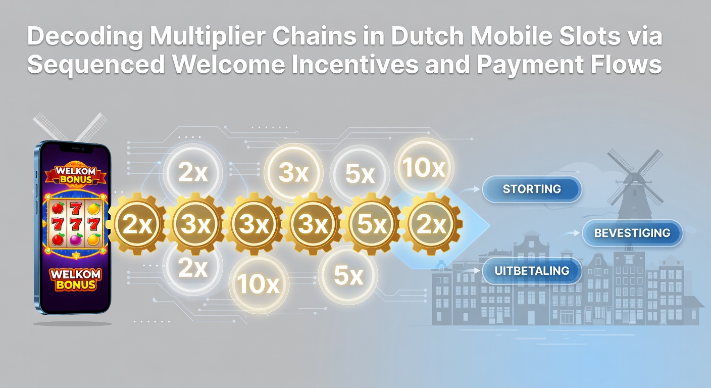 Illustratie van multiplierketens in Nederlandse mobiele slots met welkomstbonussen