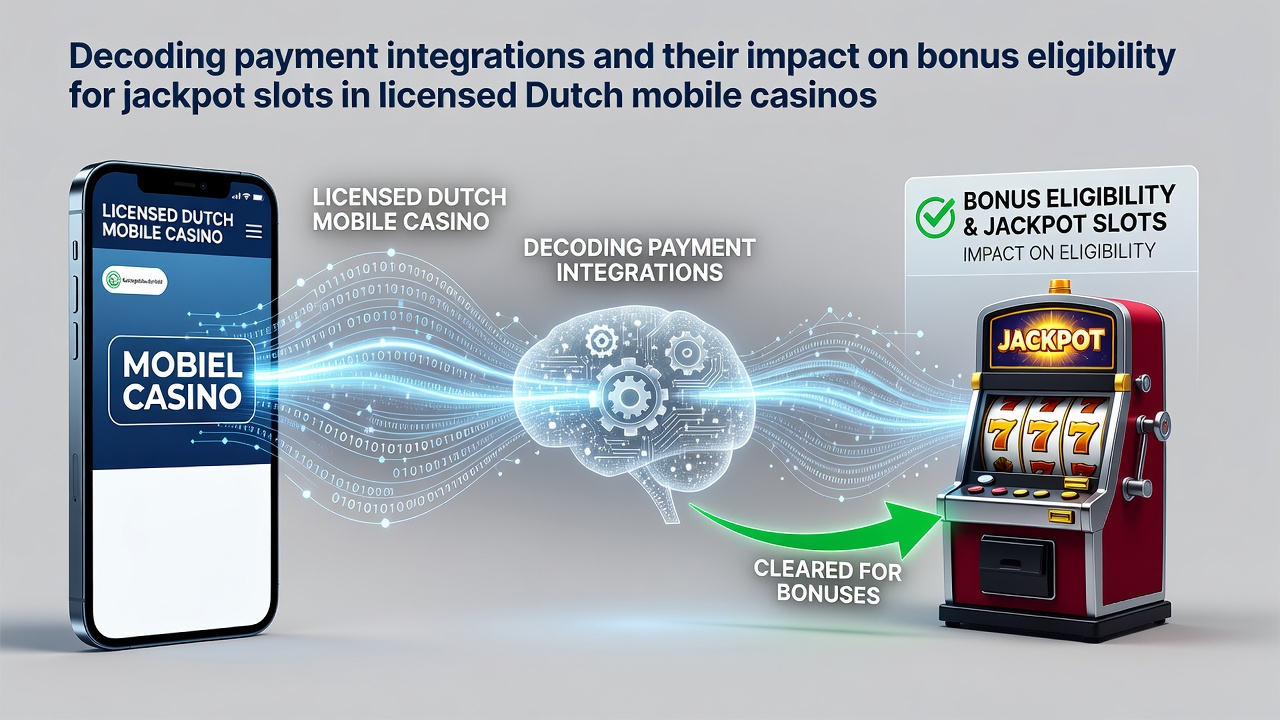 Diagram van betalingsintegraties in mobiele casino platforms met focus op Nederlandse licenties en jackpot slots