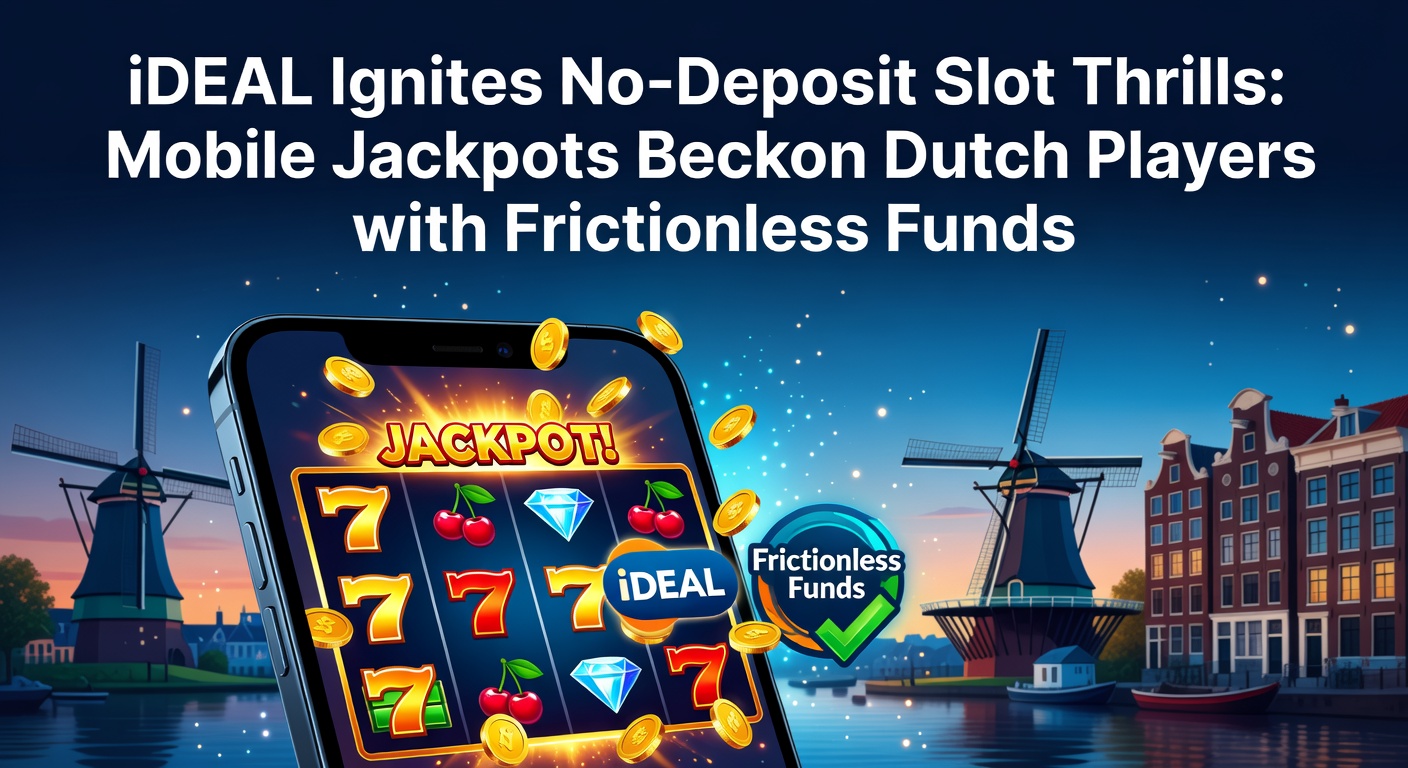 Scherm van een mobiele slot met iDEAL betaaloptie en jackpot teller die oploopt