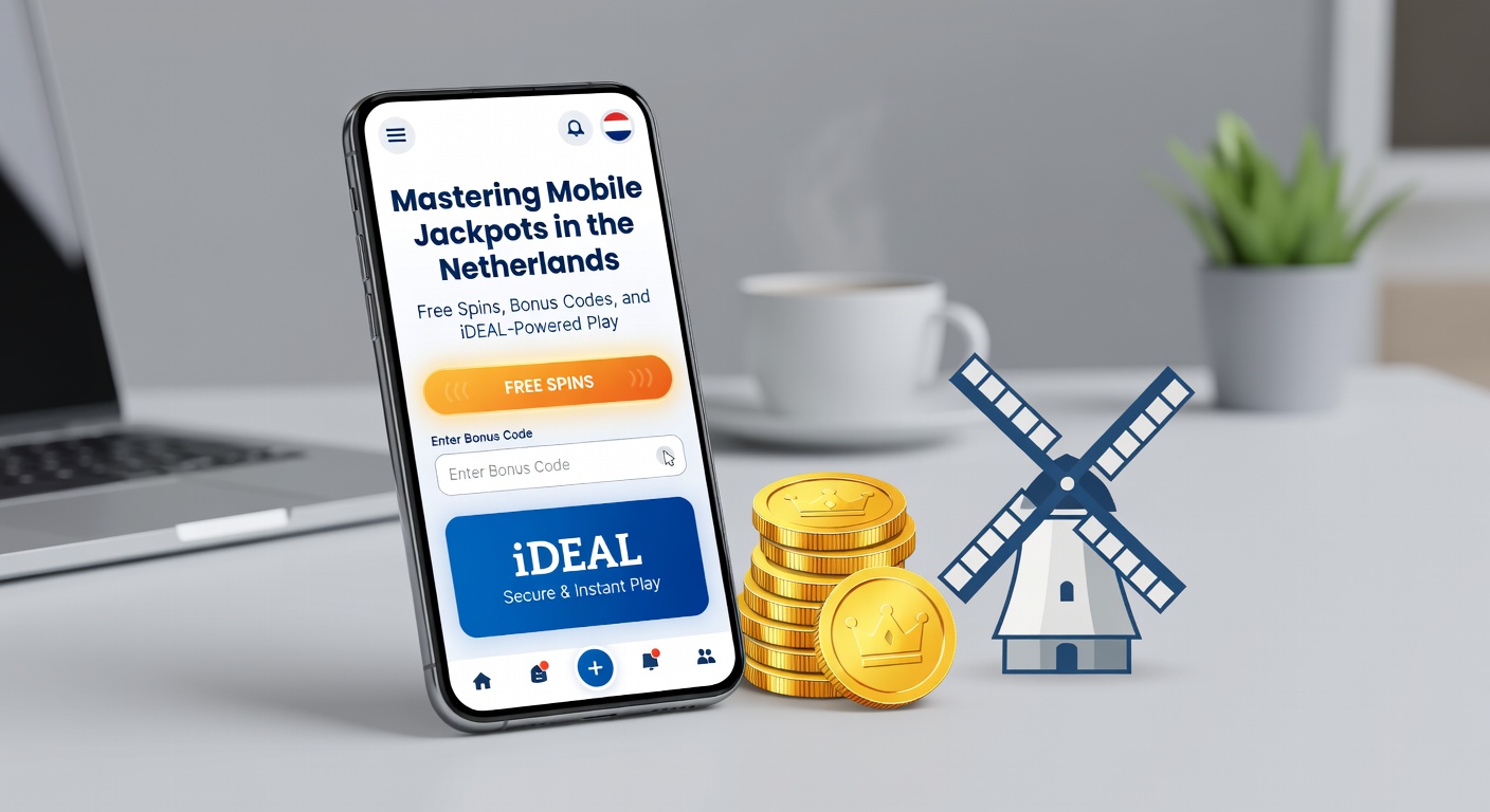 Bonuscode invoer op mobiel casino scherm met jackpot teller en iDEAL betaaloptie