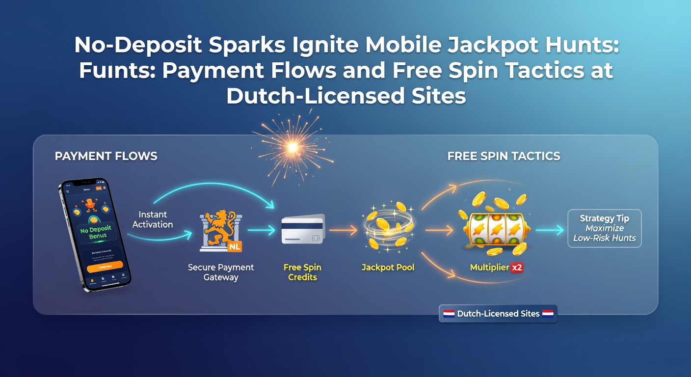 Mobiele telefoon met draaiende jackpot slot op een Nederlands gelicentieerd casino platform, met no-deposit bonus iconen en iDEAL betalingsopties zichtbaar