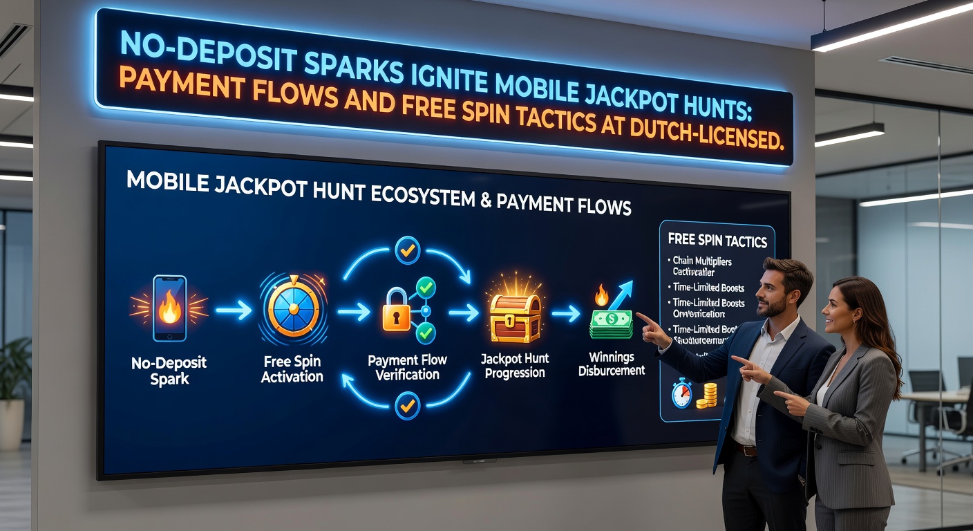 Overzicht van iDEAL betalingsflow op een mobiel casino scherm, met pijlen die no-deposit registratie, free spins en snelle uitbetaling illustreren op een Nederlandse site