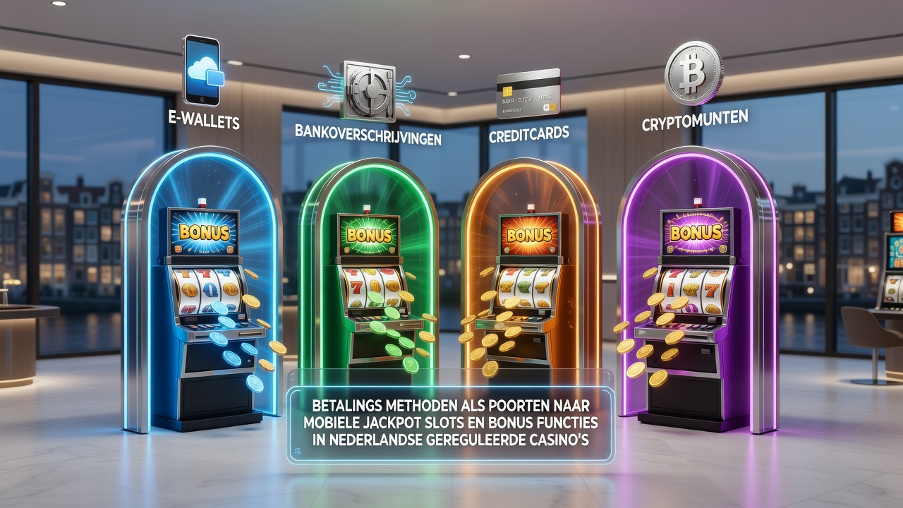 Mobiele casino interfaces met jackpot slots en betalingsopties