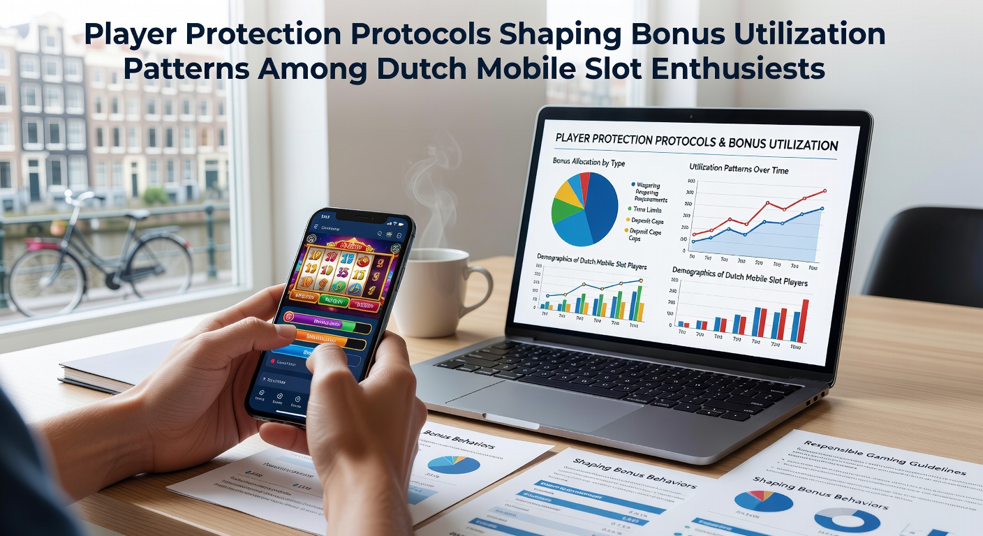 Illustratie van mobiele slotinterfaces met beschermingsprotocollen en bonusindicatoren op Nederlandse apparaten