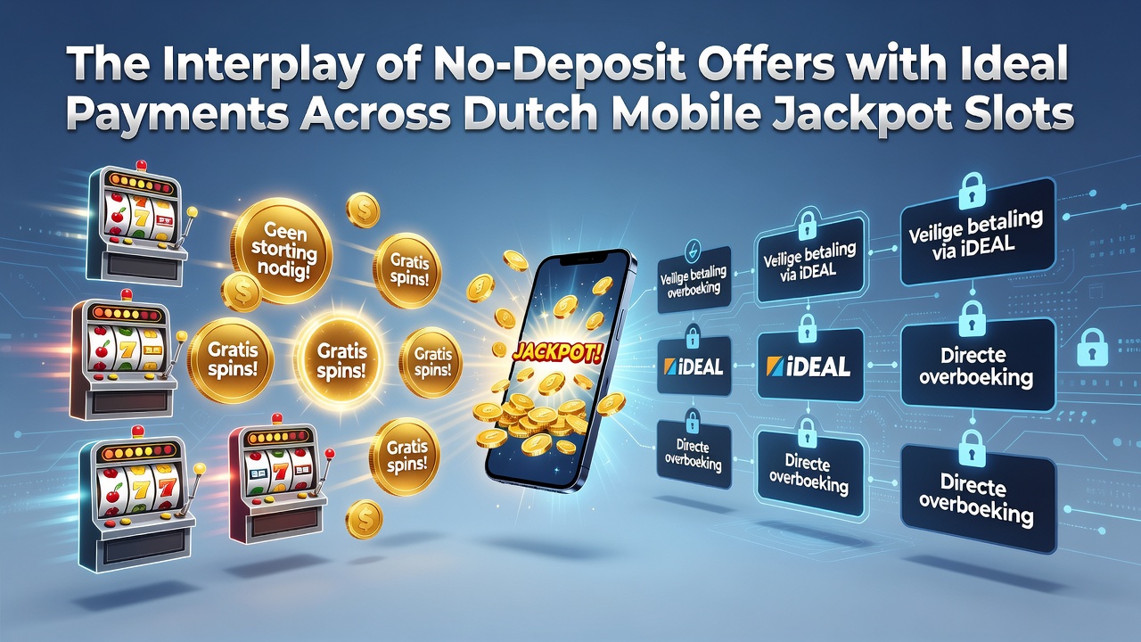 Gebruikersinterface van mobiele slots met iDEAL betaling en jackpot indicator